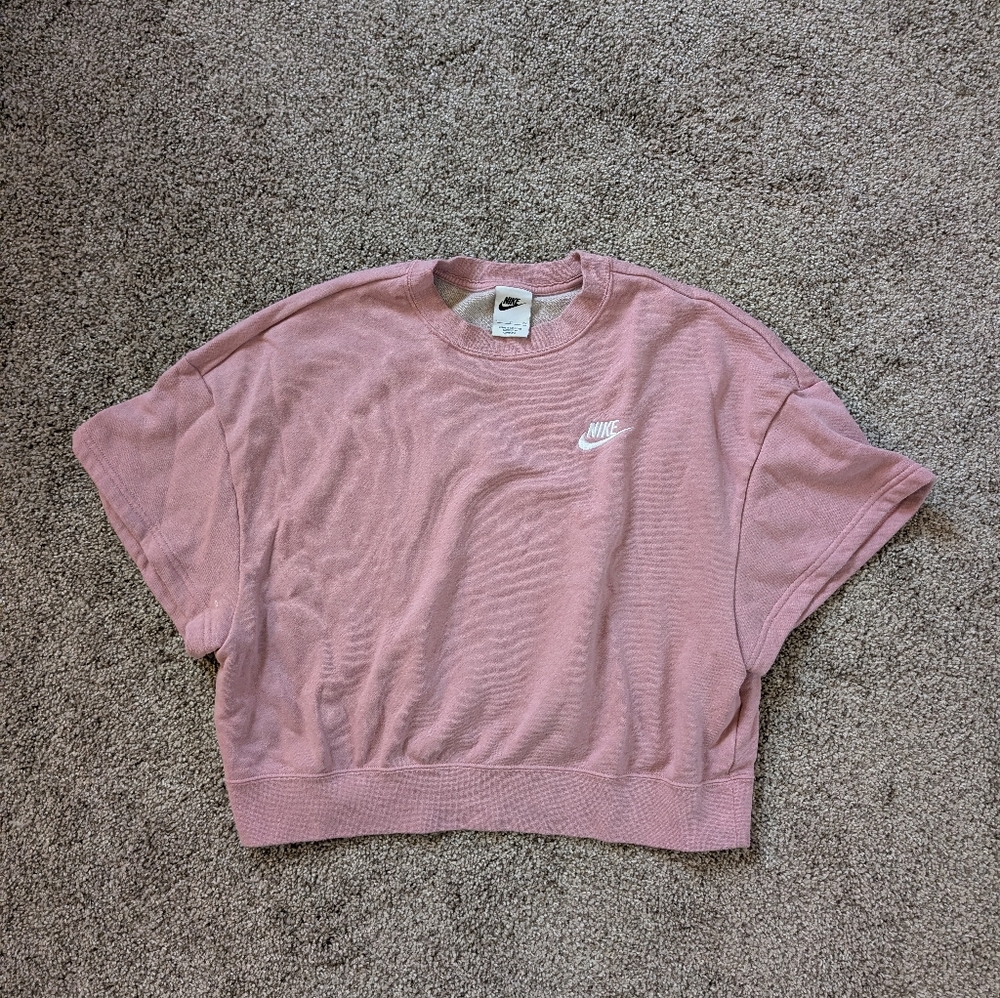 Nike Short Sleeve Pink Fleece